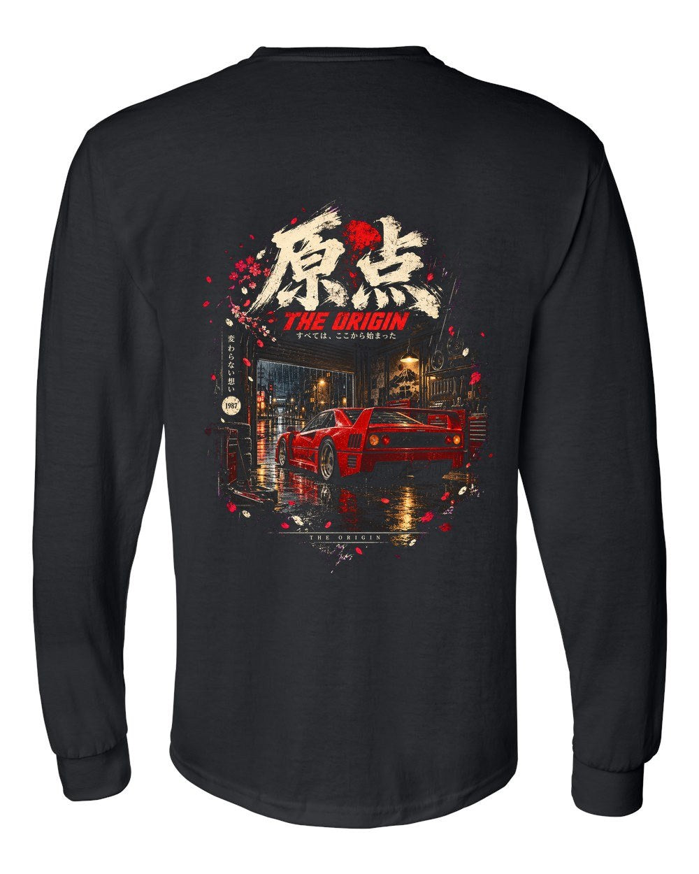 Ferrari F40 Long Sleeve Black back