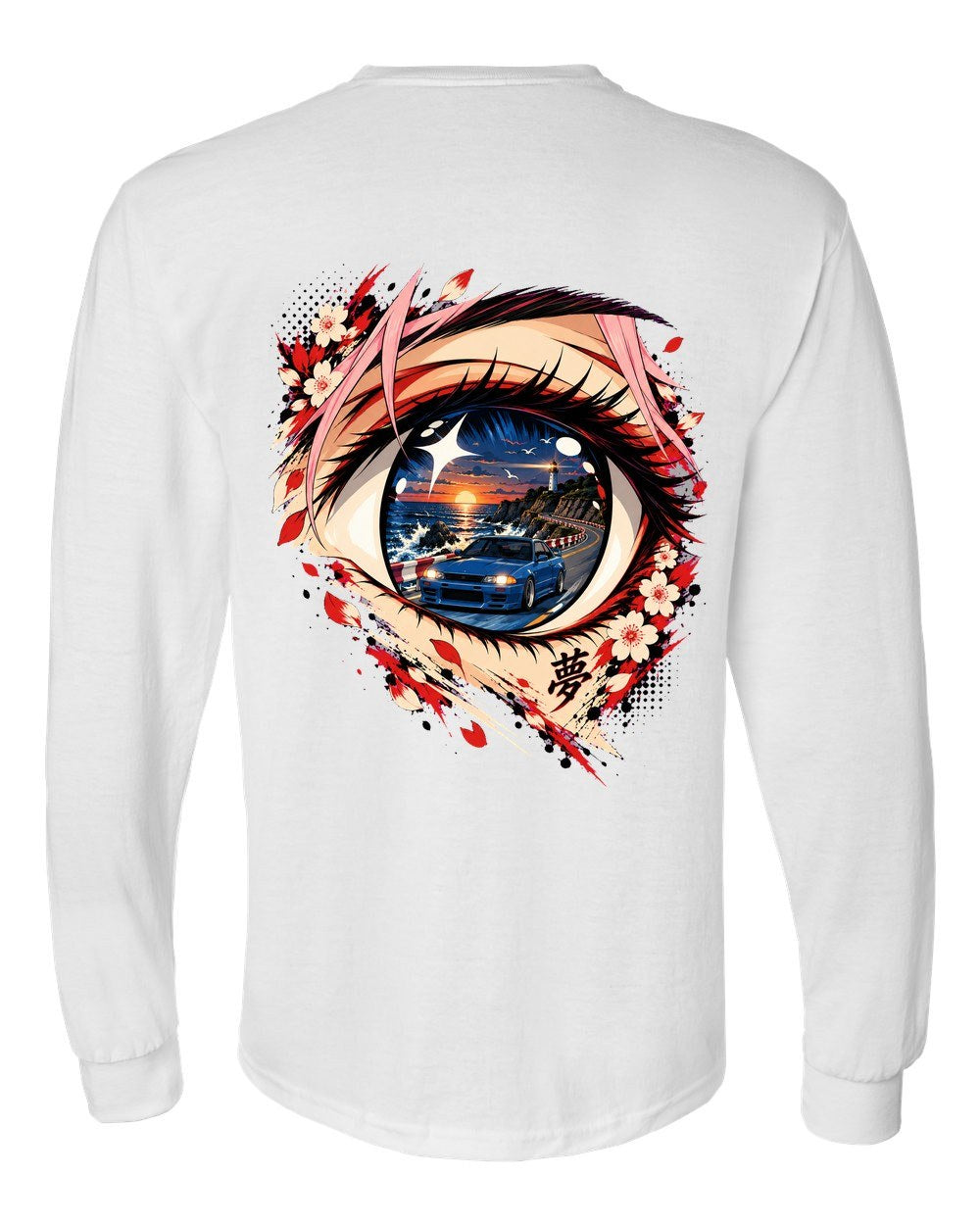Subaru BRZ Anime Girl Long Sleeve White back