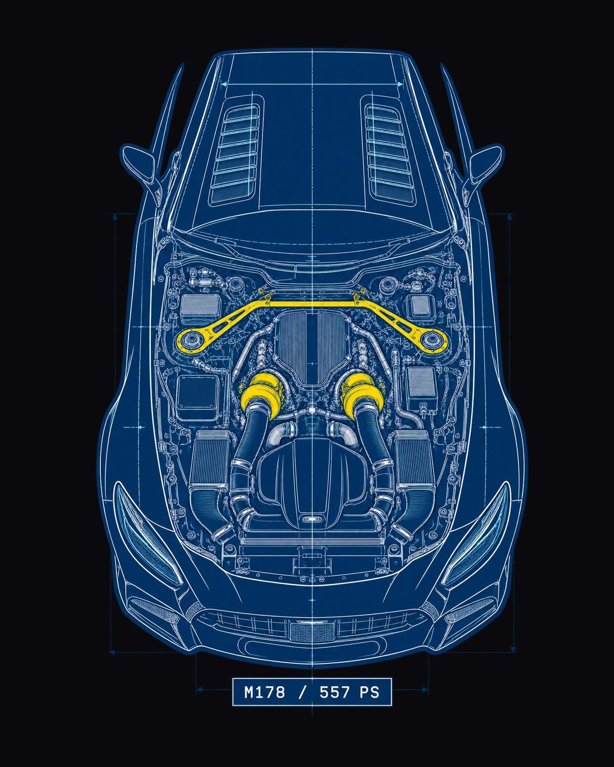 Mercedes AMG GT R C190 M178 Synthwave Taillight Shirt design only