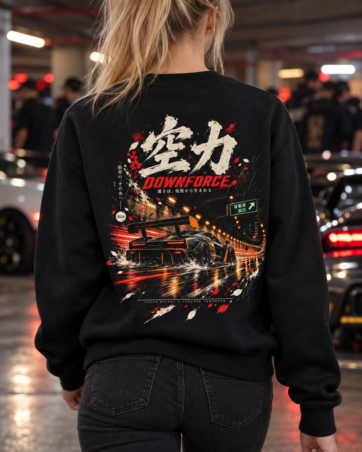 McLaren Senna Downforce Shirt, Hoodie & More Crewneck Black worn hero