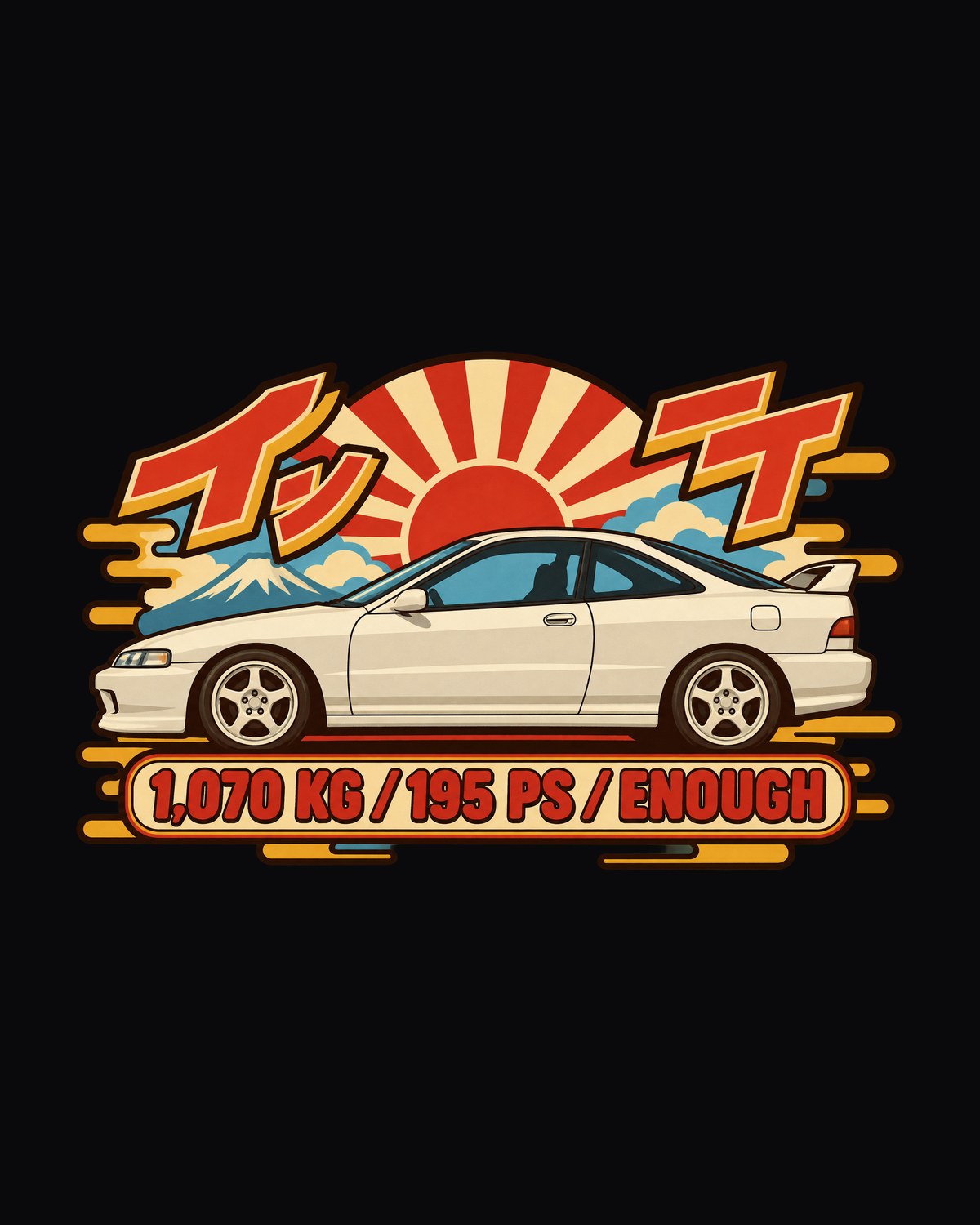 Honda Integra DC2 Showa Catalogue Ad Tee, Teg Car Shirt design only