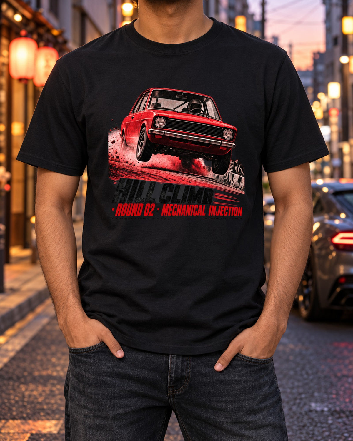 BMW 2002 tii Hill Climb Round 02 Race Poster Shirt T-Shirt Black worn hero