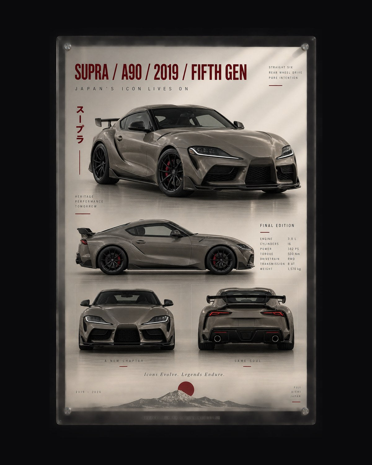 Toyota GR Supra Final Edition 3.0 Archive Plate Shirt, A90 design only
