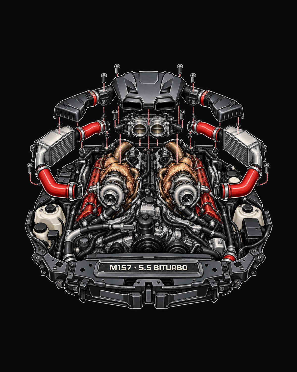 Mercedes E63 AMG Wagon S213 Anime Drift Wagon Shirt design only