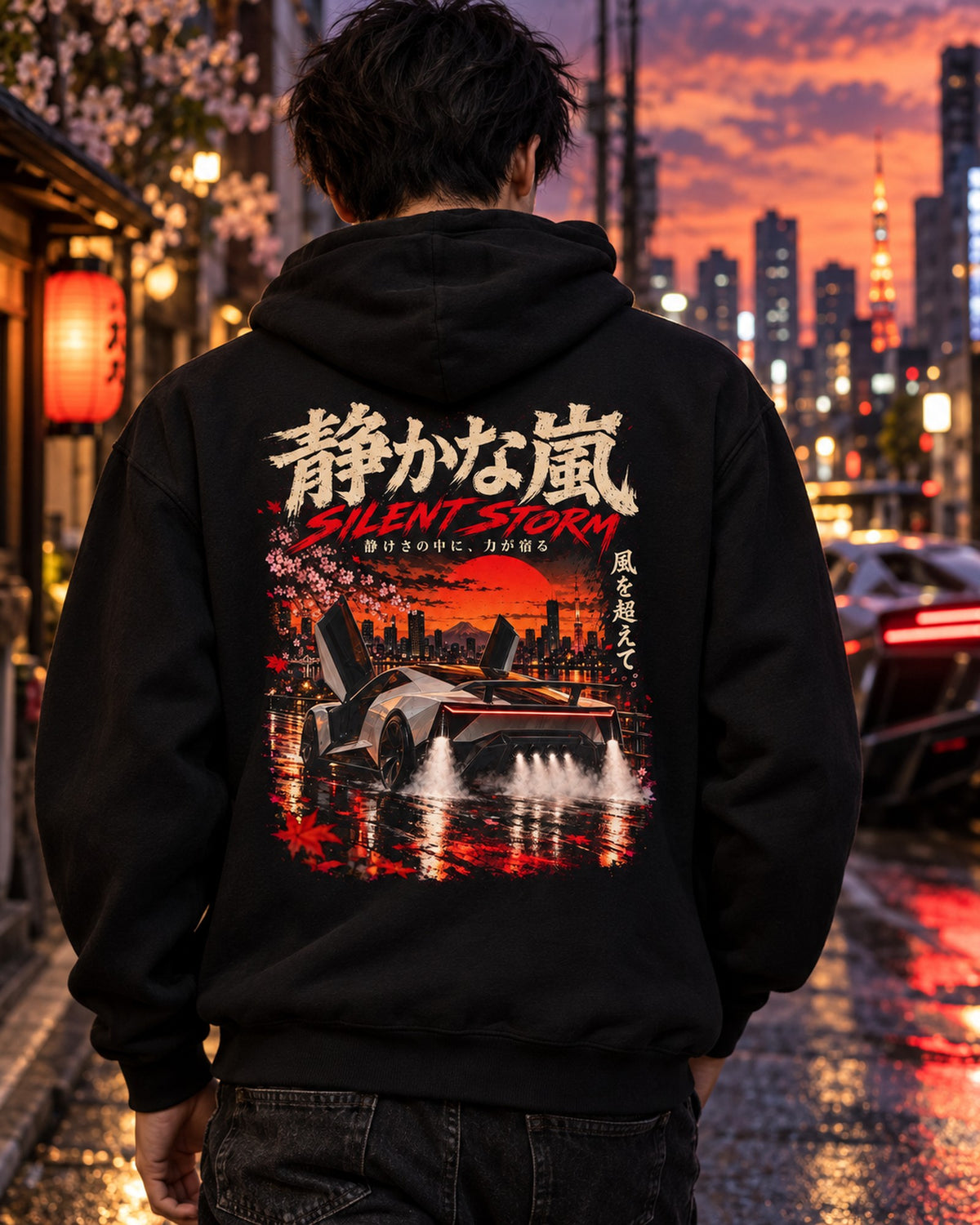 Tesla Roadster 2026 Silent Storm Shirt, Hoodie & More Pull Over Hoodie Black worn hero