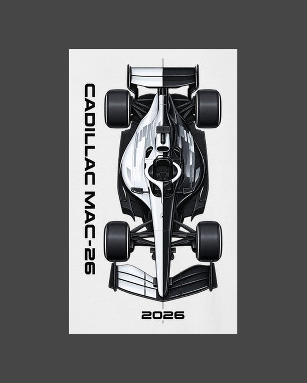Cadillac MAC-26 F1 2026 Bilateral Plan Shirt, Formula 1 Fan Tee design only