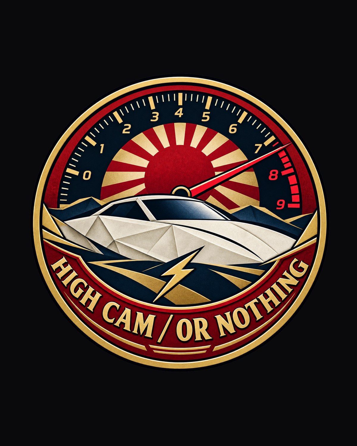 Celica ZZT231 Origami Crest Tee: High Cam or Nothing design only