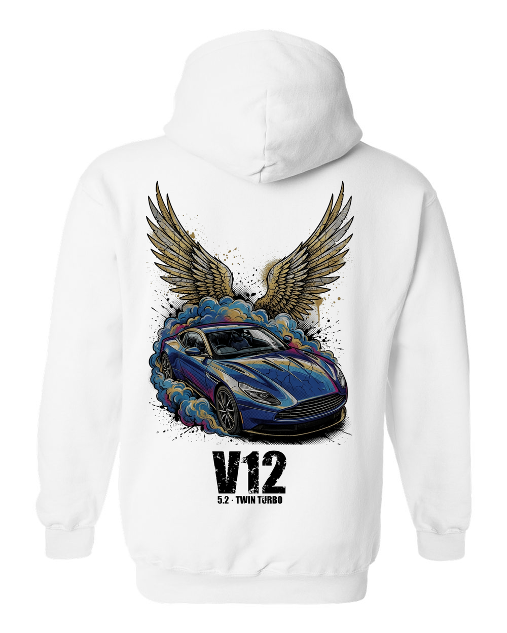 Pull Over Hoodie White back