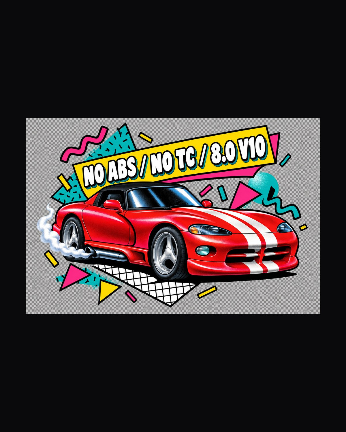 1994 Dodge Viper RT/10 SR I Memphis Style Tee, 8.0 V10 design only