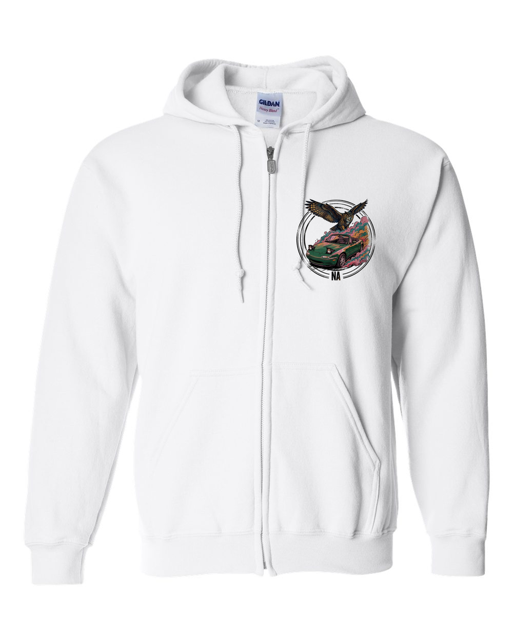 Zip Hoodie White front