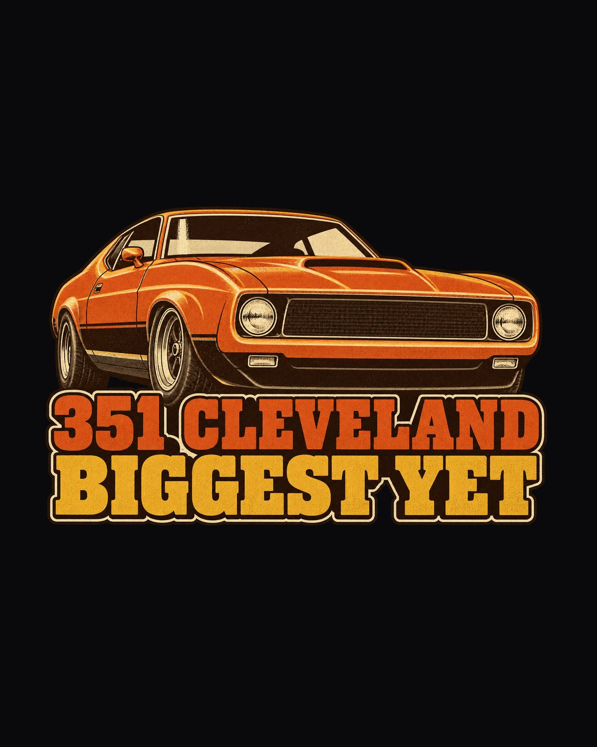 1971 Ford Mustang Long-Nose Fastback 351 Cleveland Poster Shirt design only