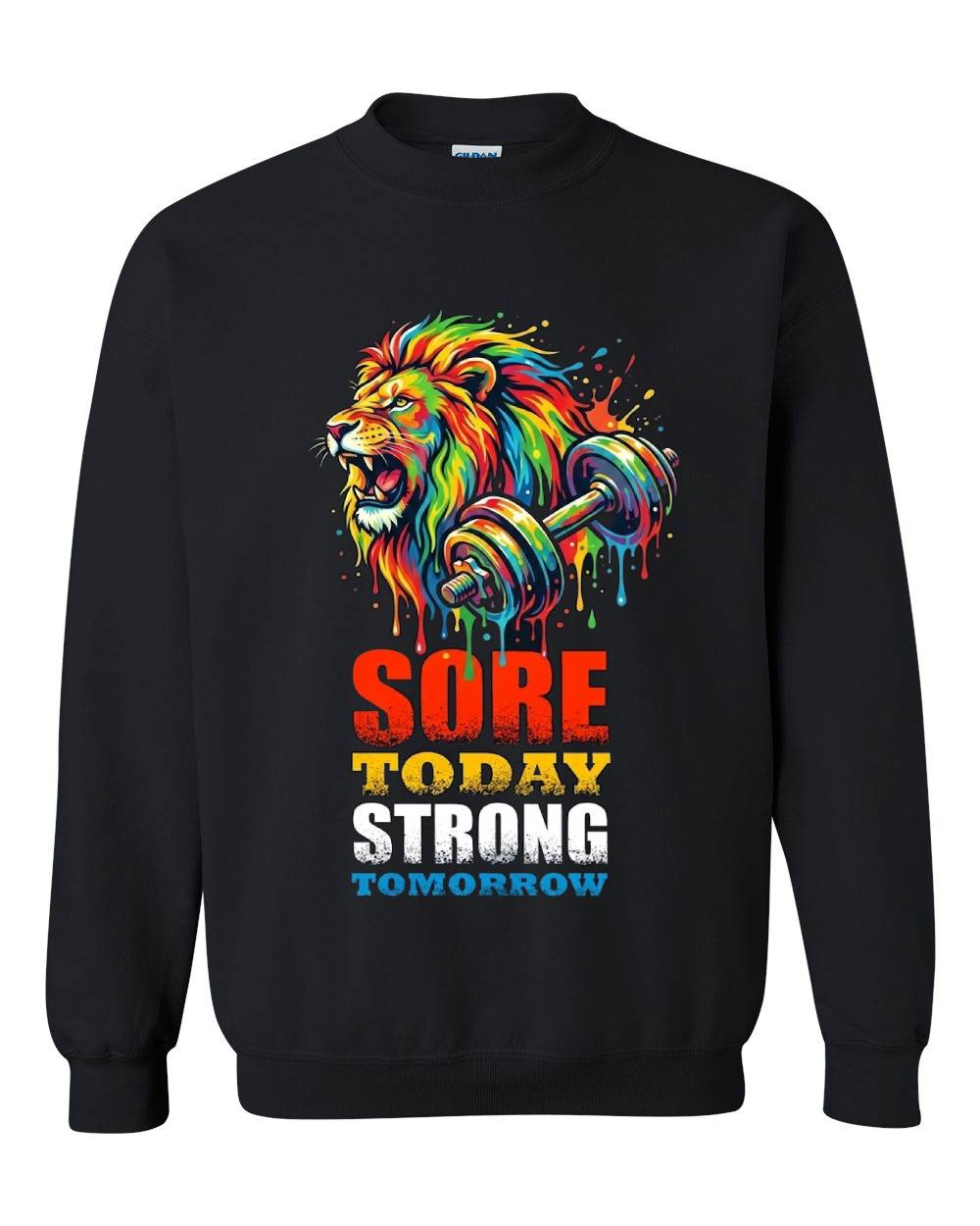Lion Gym Motivation Crewneck Sweatshirt
