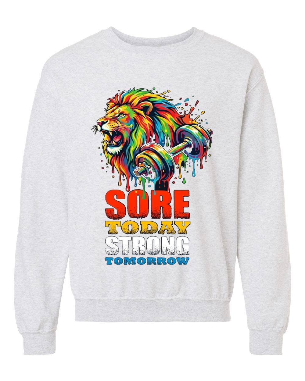 Lion Gym Motivation Crewneck Sweatshirt