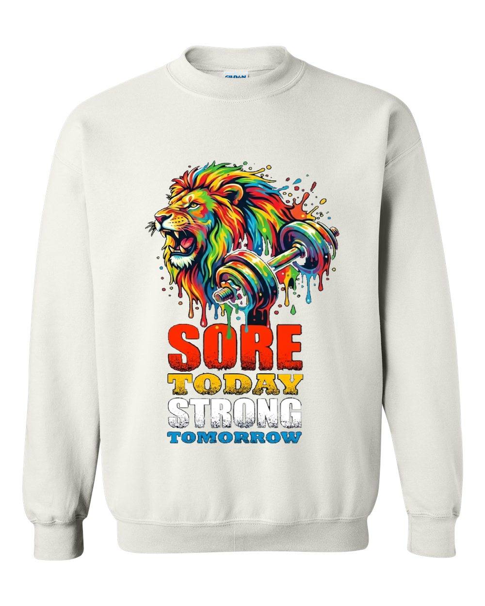 Lion Gym Motivation Crewneck Sweatshirt