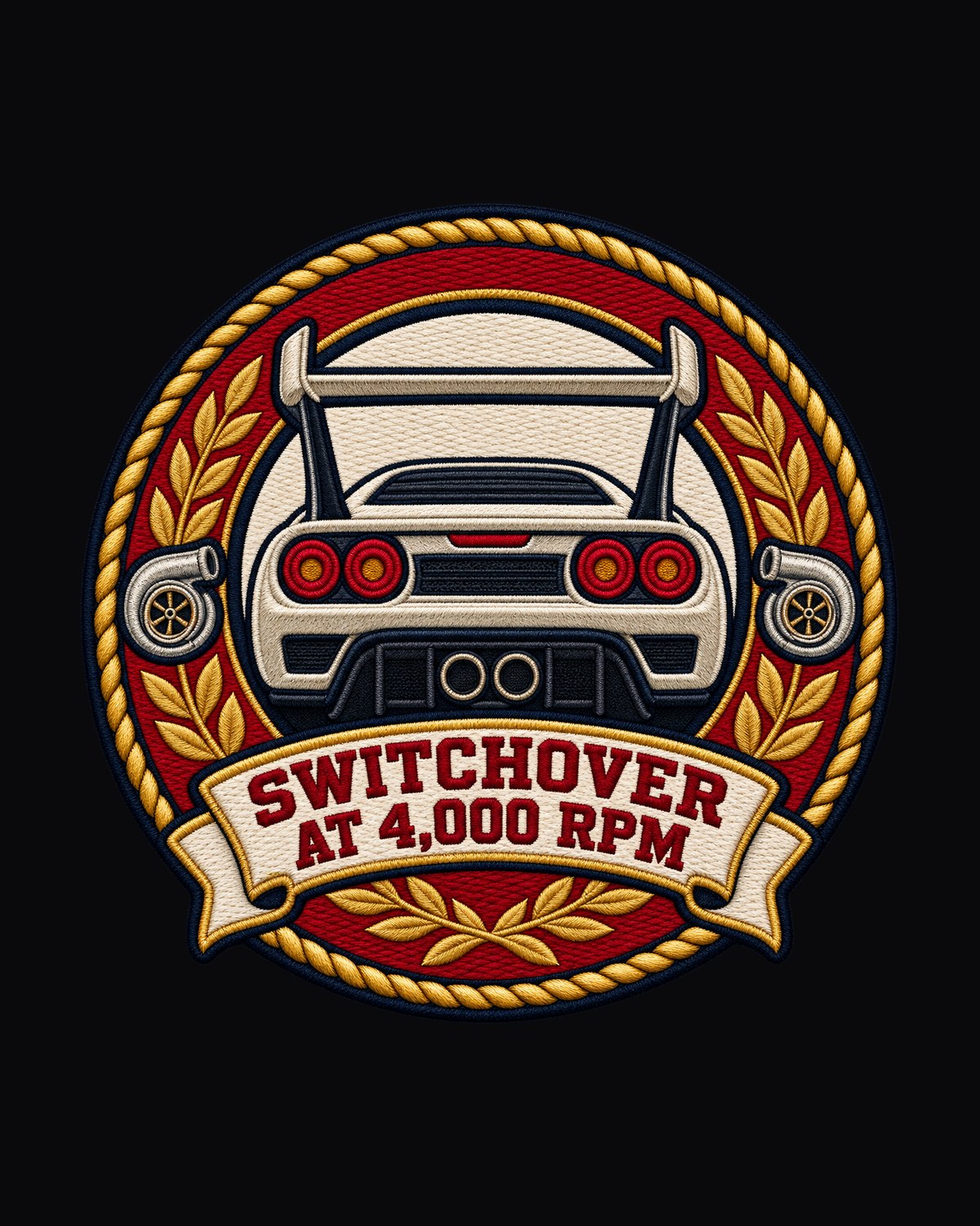 Toyota Supra A80 Mk4 Twin Turbo Varsity Crest Shirt design only
