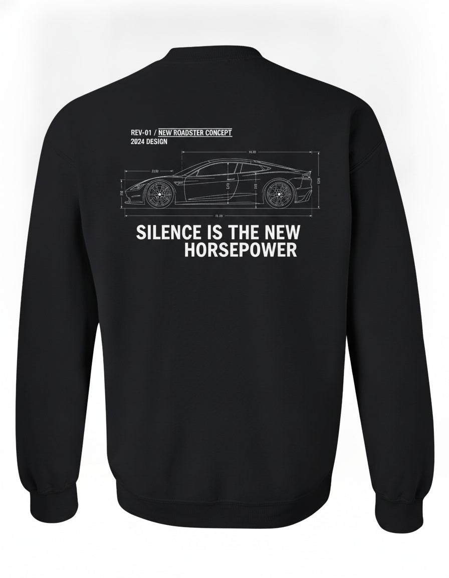 Tesla Roadster Midnight Run Crewneck Sweatshirt