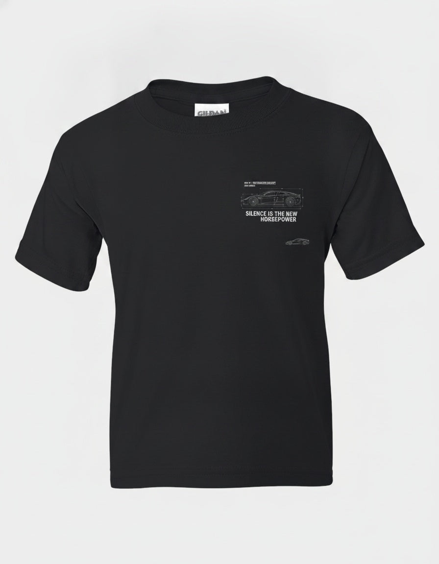 Tesla Roadster Midnight Run Kids T-Shirt