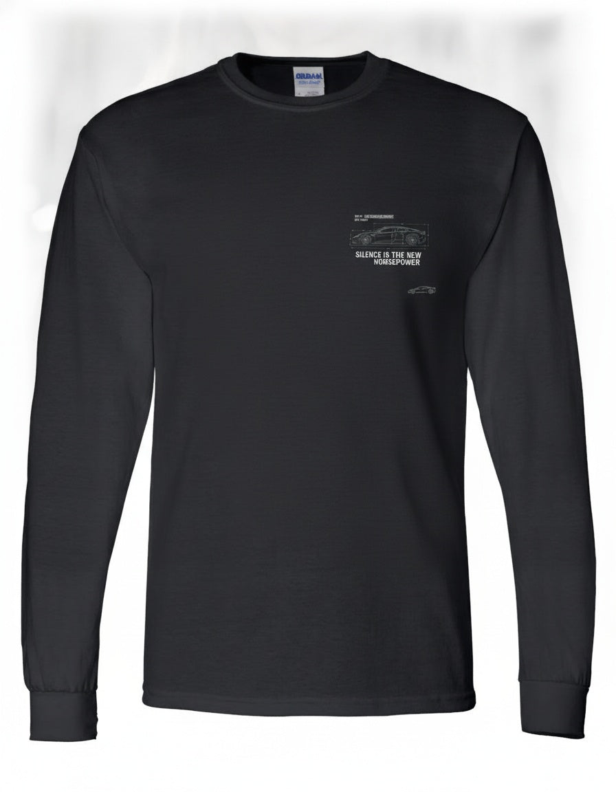 Tesla Roadster Midnight Run Long Sleeve T-Shirt