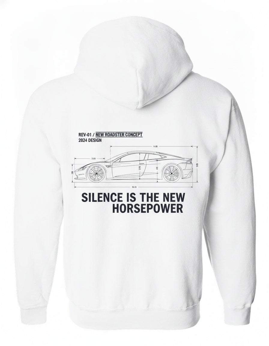 Tesla Roadster Midnight Run Zip Hoodie