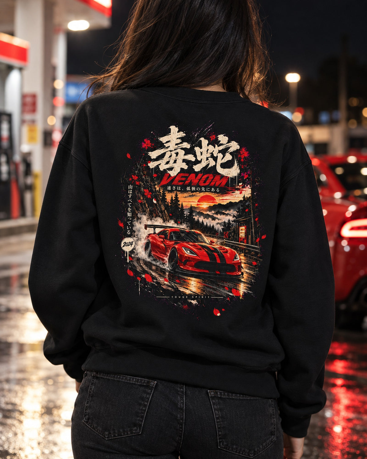Dodge Viper ACR Venom Shirt, Hoodie & More Crewneck Black worn hero