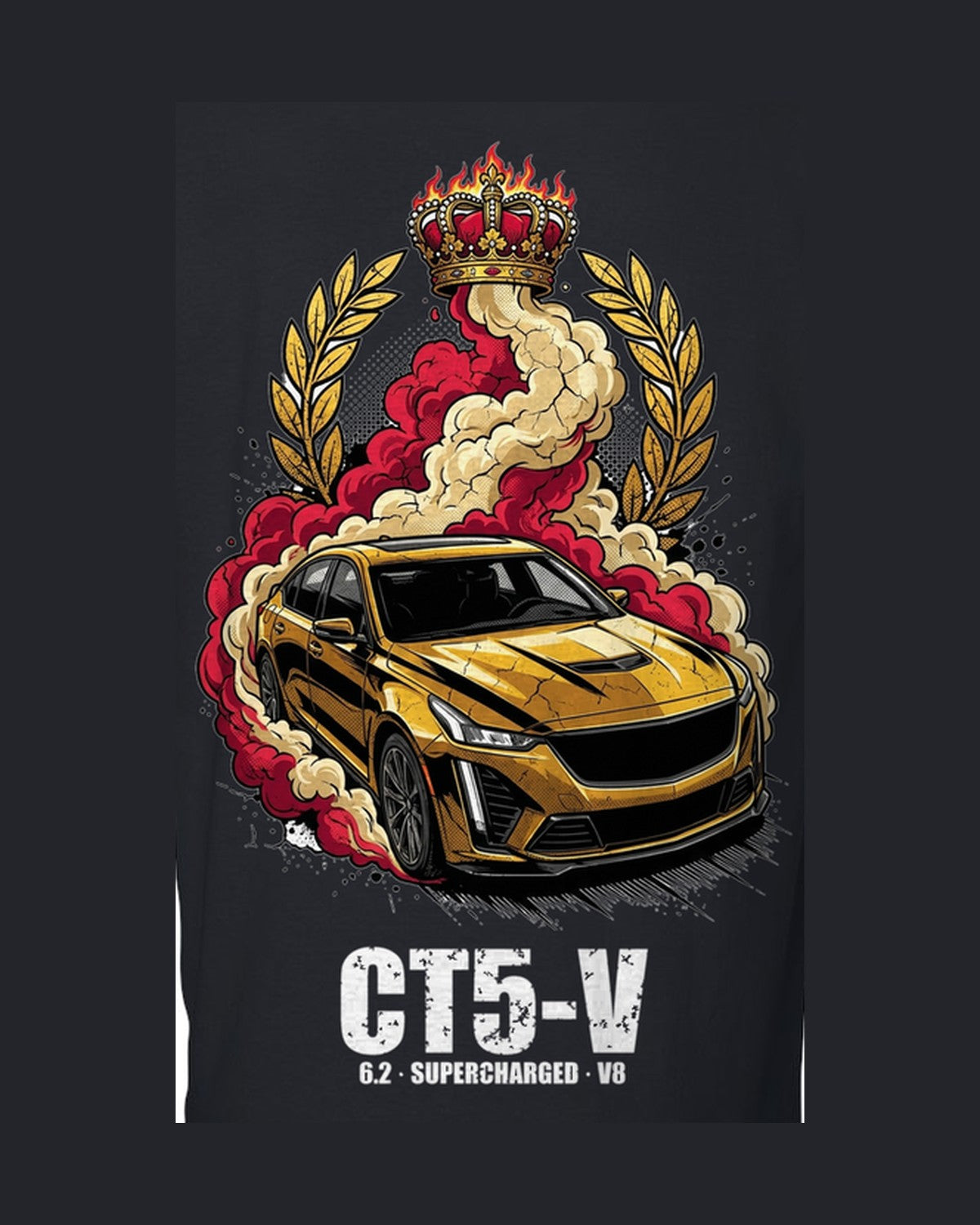 Cadillac CT5-V Crown T-Shirt design only