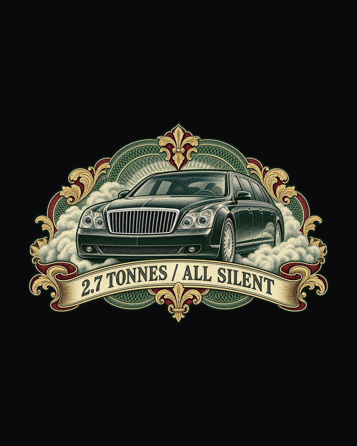 Maybach 57 W240 Banknote Etching Shirt, 2.7 Tonnes design only