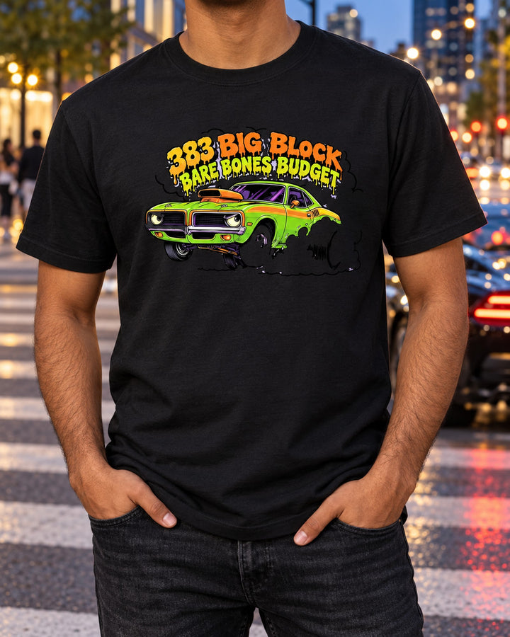 1970 Plymouth Road Runner 383 Rat-Fink Hot Rod Shirt T-Shirt Black worn hero