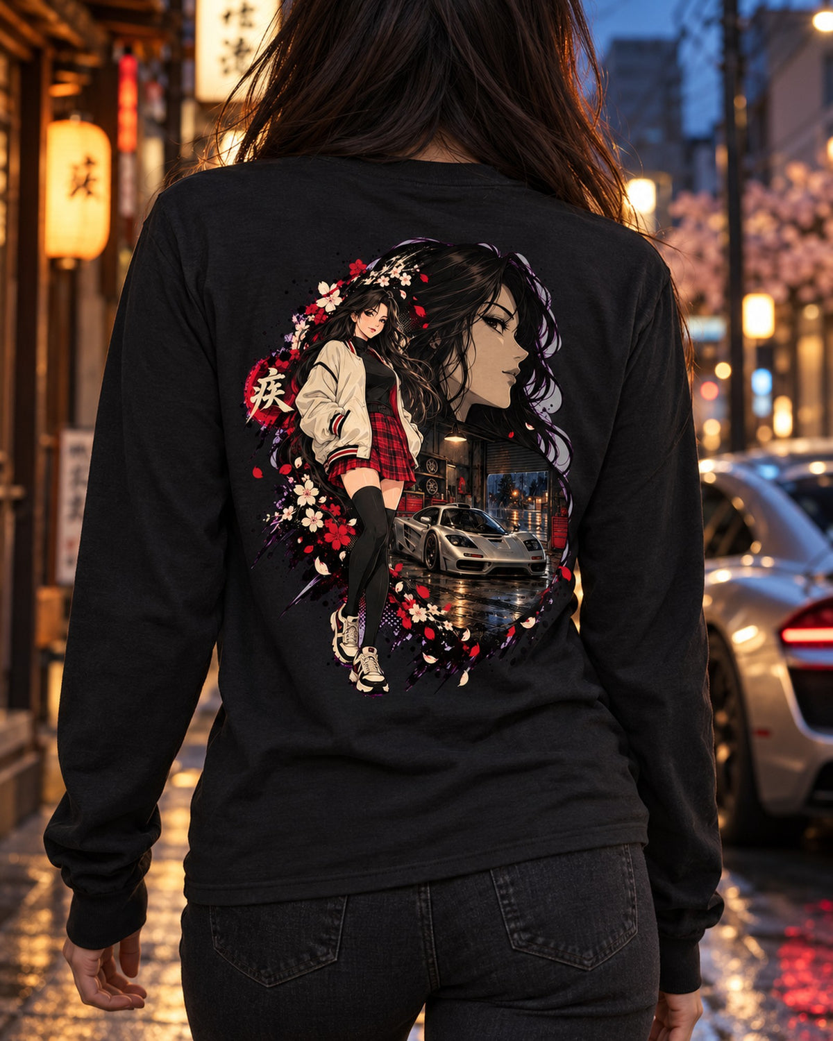 McLaren F1 Anime Girl Shirt, Hoodie & More Long Sleeve Black worn hero
