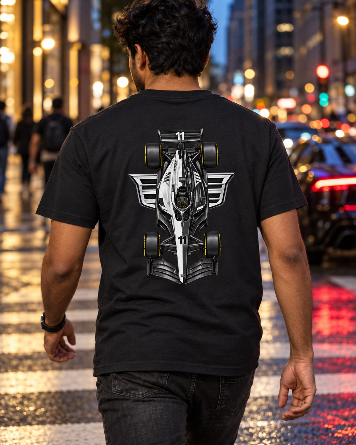 Cadillac MAC-26 2026 F1 Overhead Poster Shirt, Formula 1 Tee, Design 07 T-Shirt Black worn hero