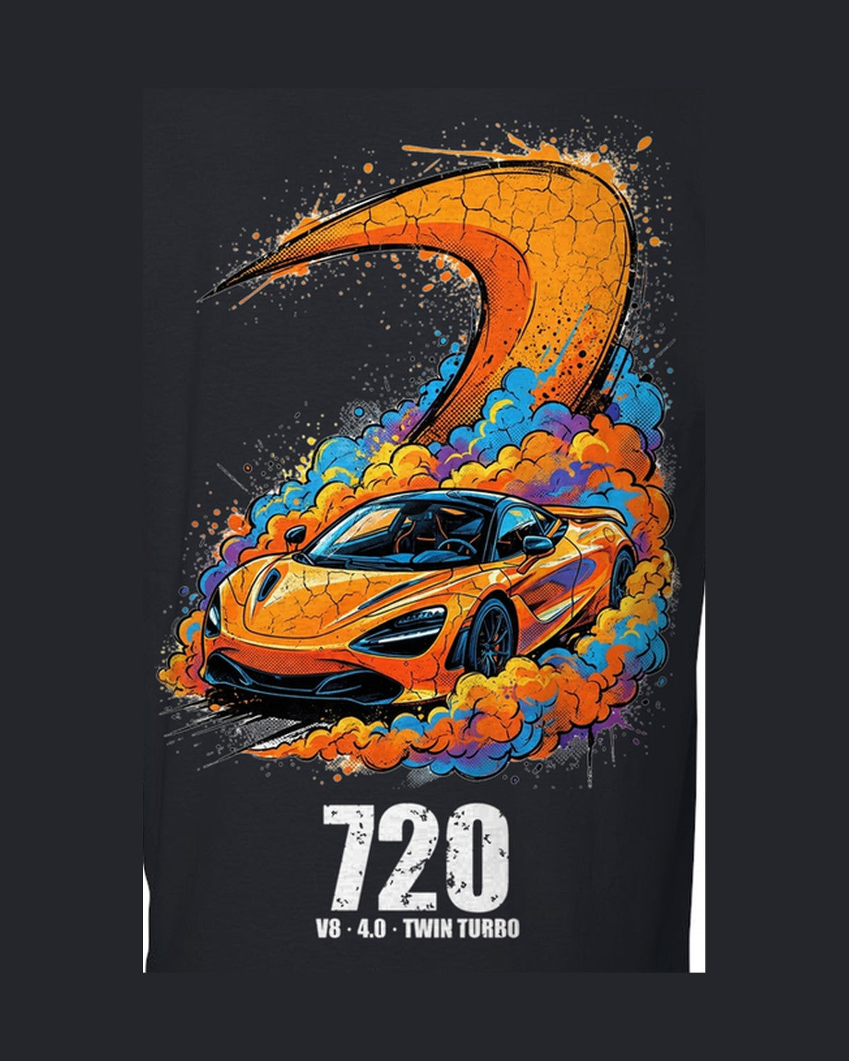 McLaren 720S Papaya T-Shirt design only