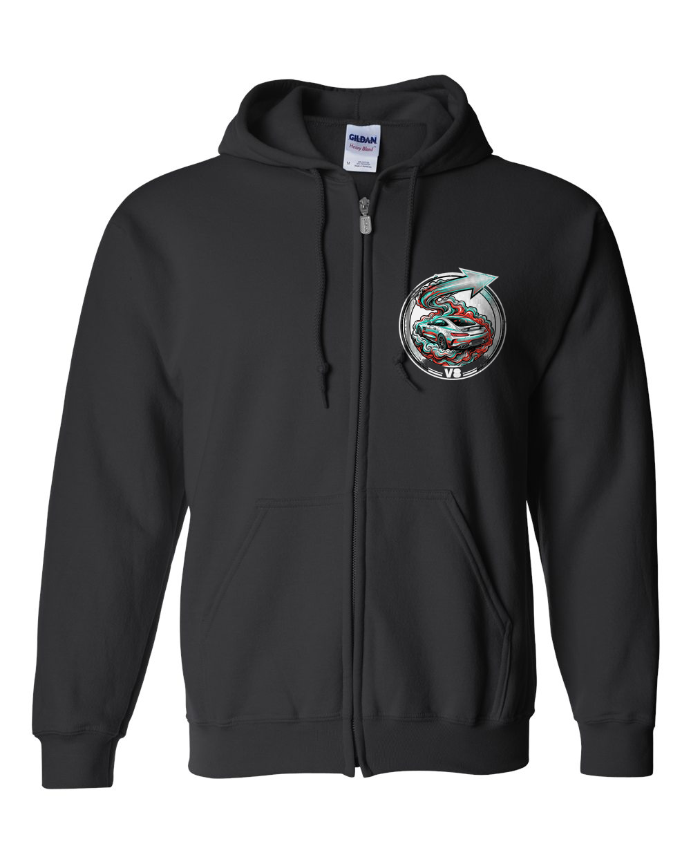 Zip Hoodie Black front