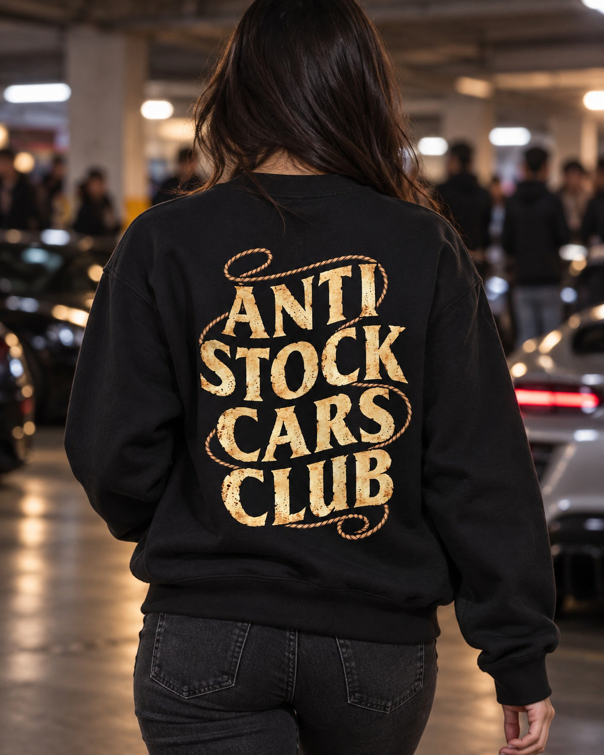 Anti Stock Cars Club Old West Wanted Poster Shirt, Hoodie & More Crewneck Black worn hero