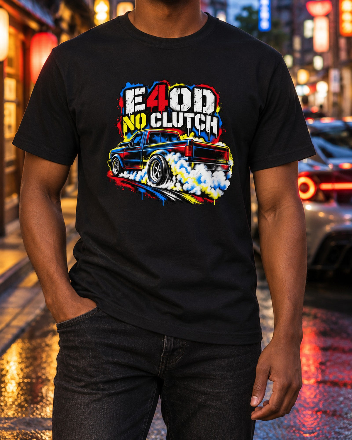 Ford F-150 SVT Lightning 1993-1995 Stencil Burnout Shirt T-Shirt Black worn hero