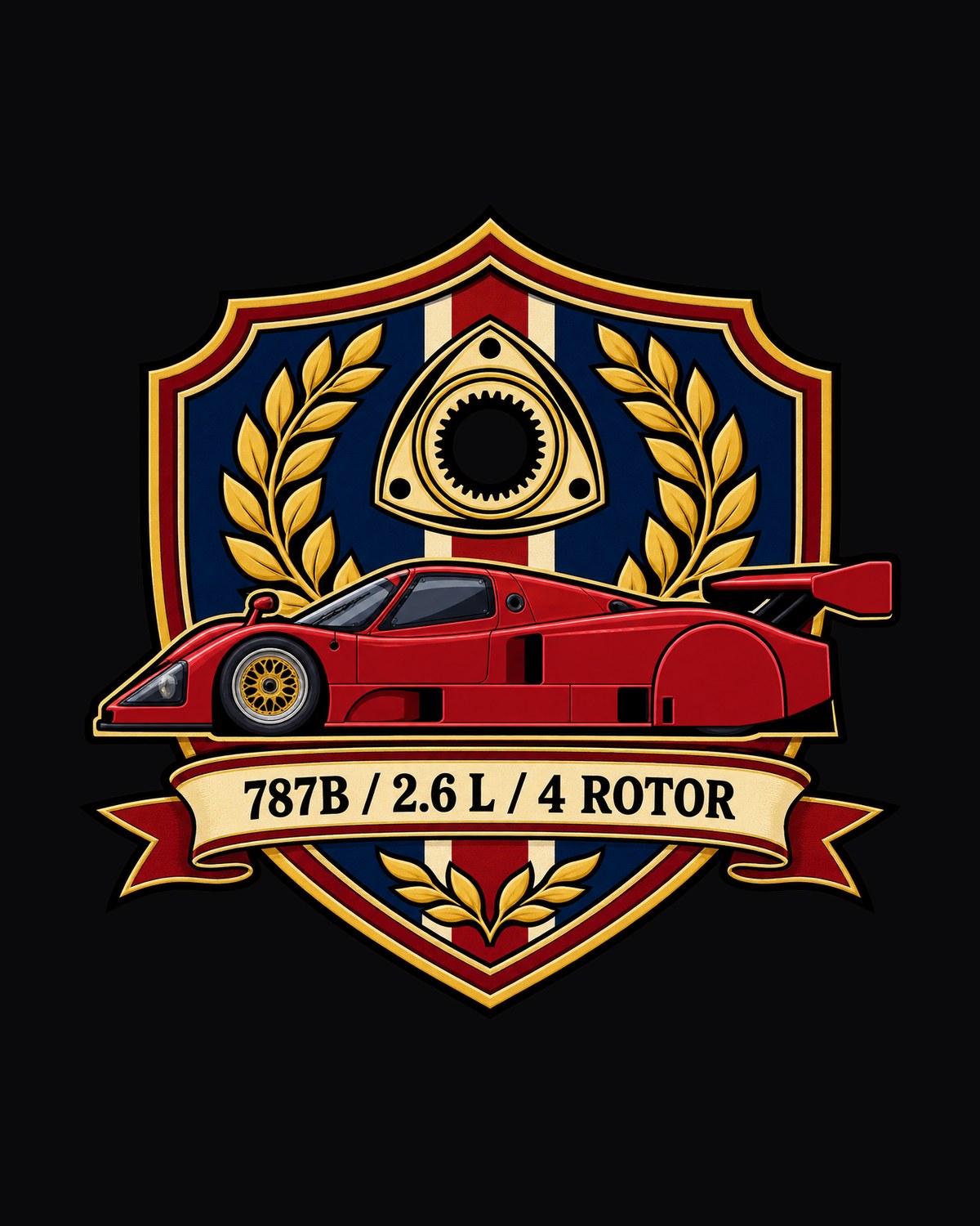 Mazda 787B R26B Comic Halftone Pop Art Shirt, 9000 RPM design only