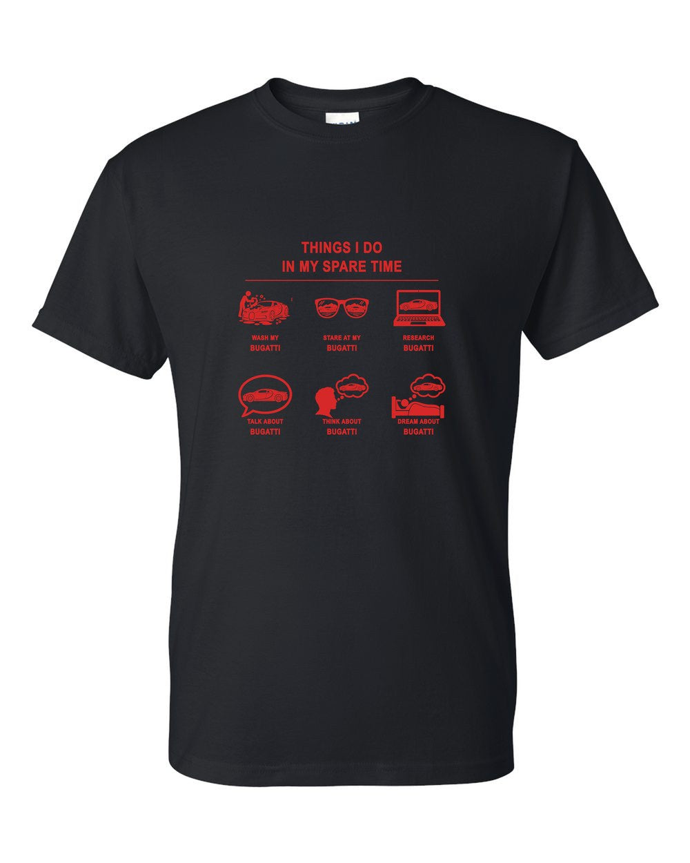 Bugatti Things I Do T-Shirt Black front