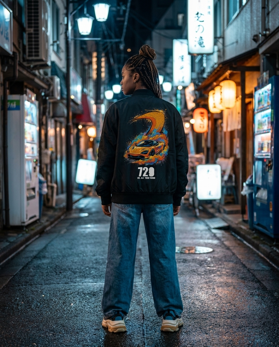 Black Bomber Jacket street