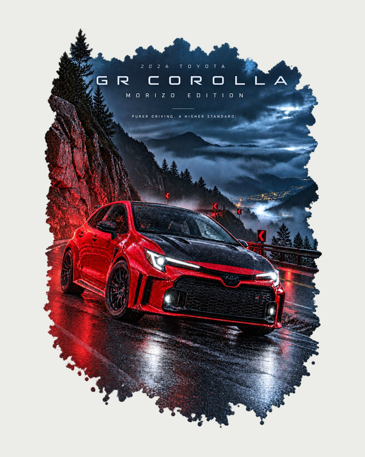Toyota GR Corolla Morizo Edition Touge Night Street Shirt design only