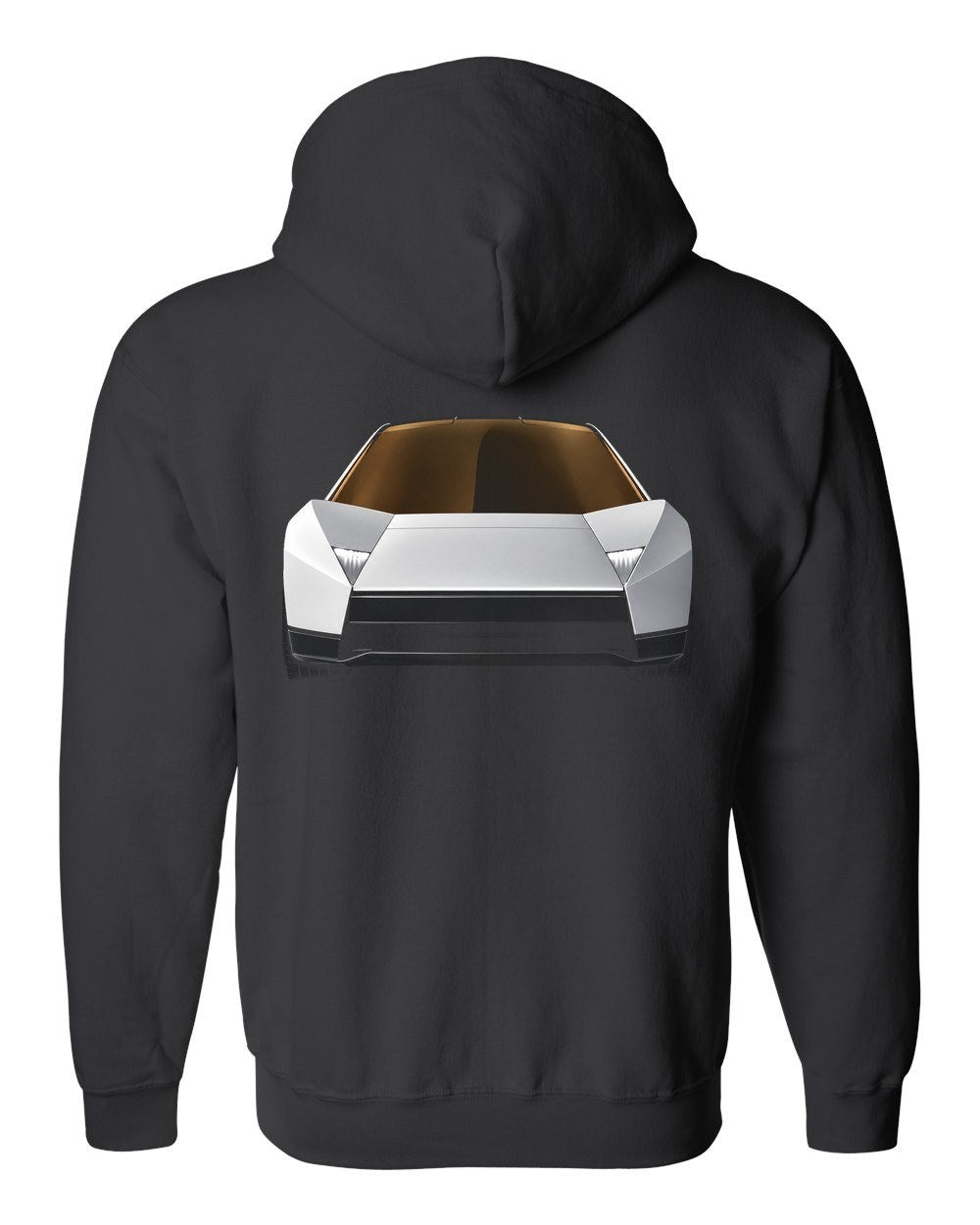 Tesla Roadster Light Bar Zip Hoodie Black back
