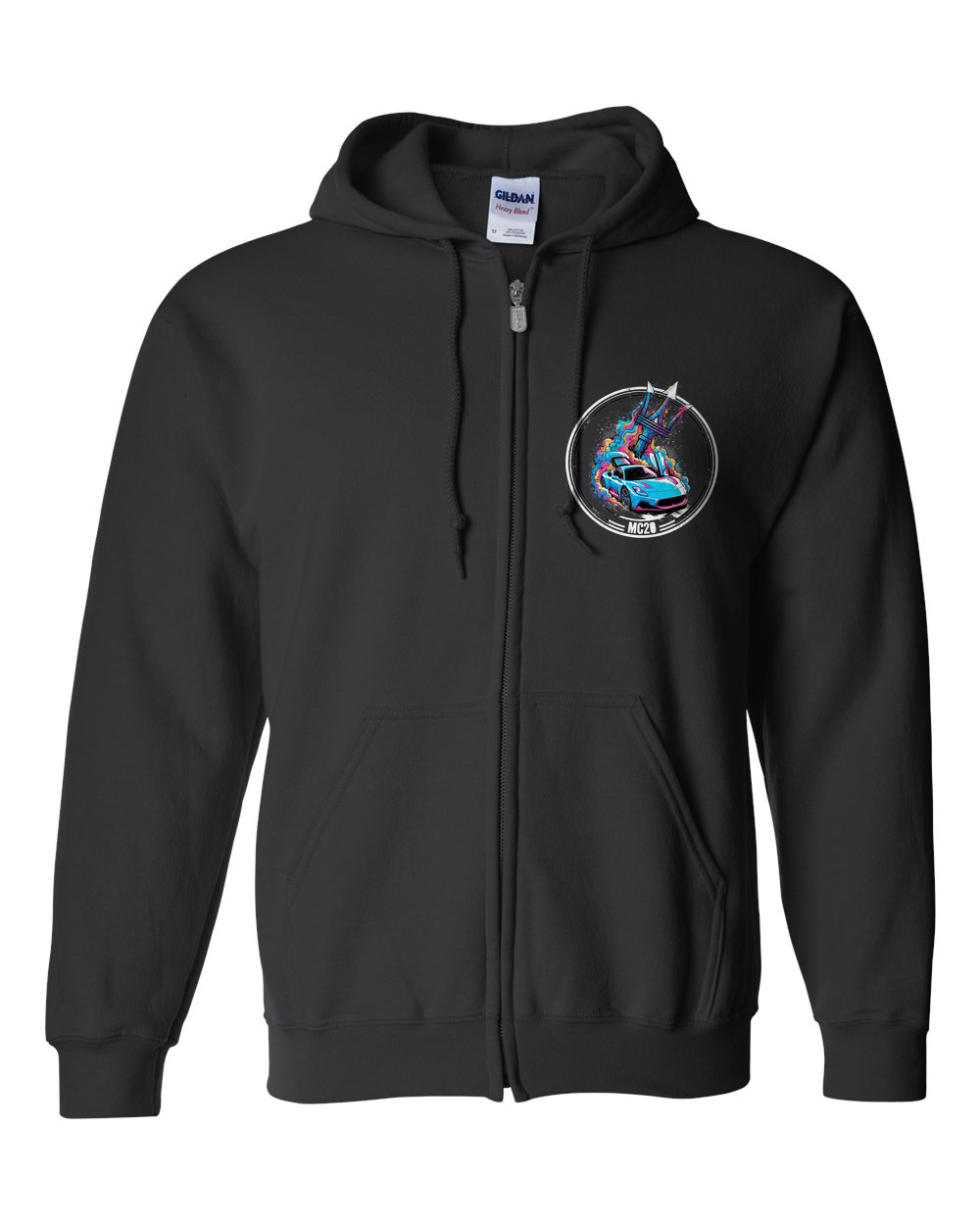 Zip Hoodie Black front