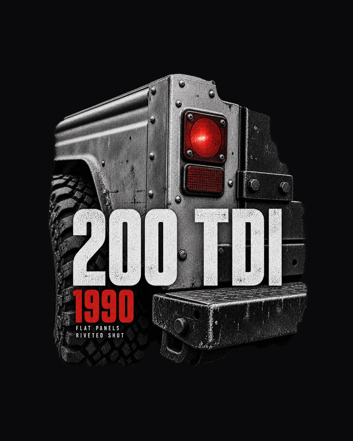 Land Rover Defender 200 Tdi 1990 Taillight Detail Macro Tee design only
