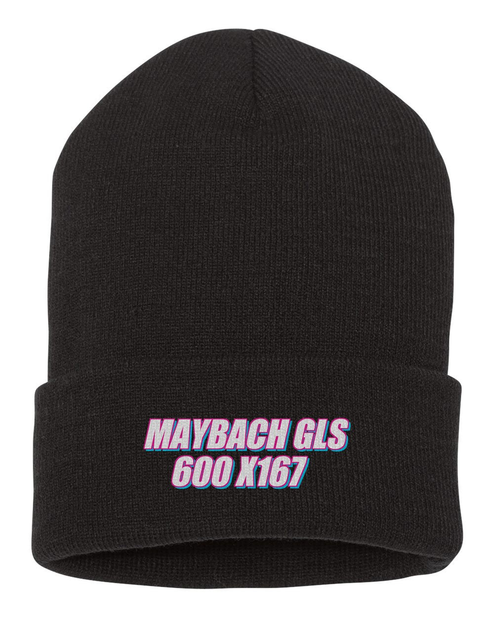 Maybach Gls 600 X167 black beanie front view with car name