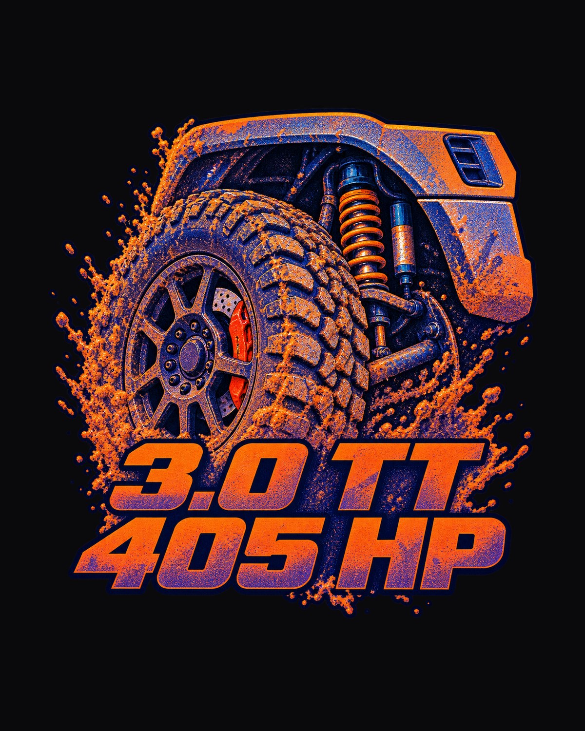 Ford Ranger Raptor P703 Mud Brake Riso Wheel Tee design only