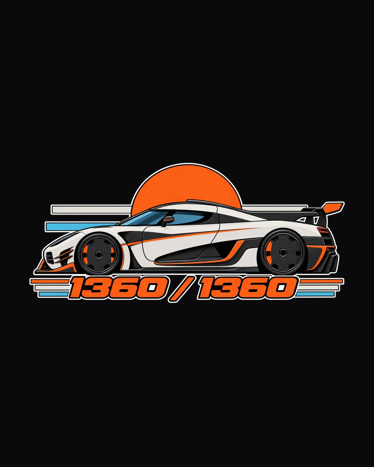 Koenigsegg One:1 Swiss Grid Stat Poster Shirt design only