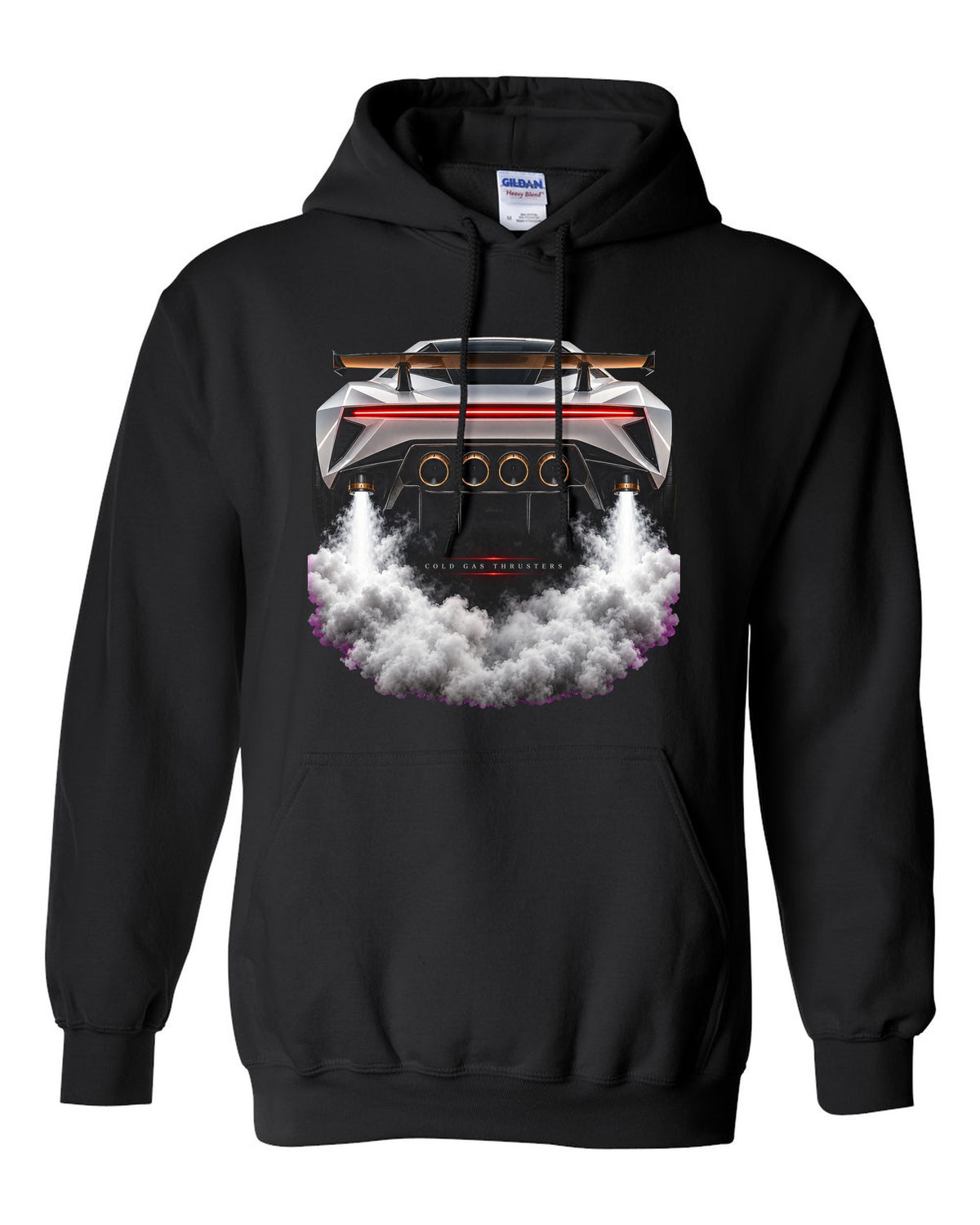 Tesla Roadster Cold Gas Pull Over Hoodie Black front