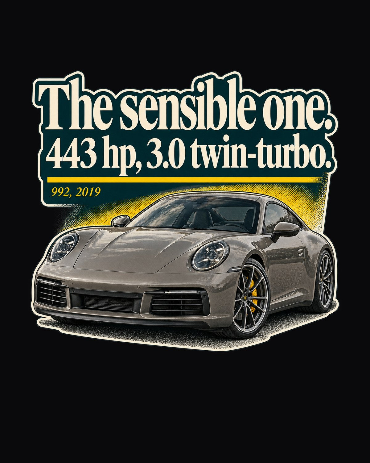 Porsche 992 Carrera S Editorial Shirt, 911 Car Guy Gift design only