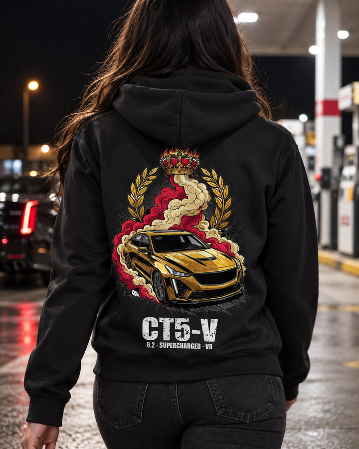 Cadillac CT5-V Crown Pull Over Hoodie & Zip Hoodie Zip Hoodie Black worn hero
