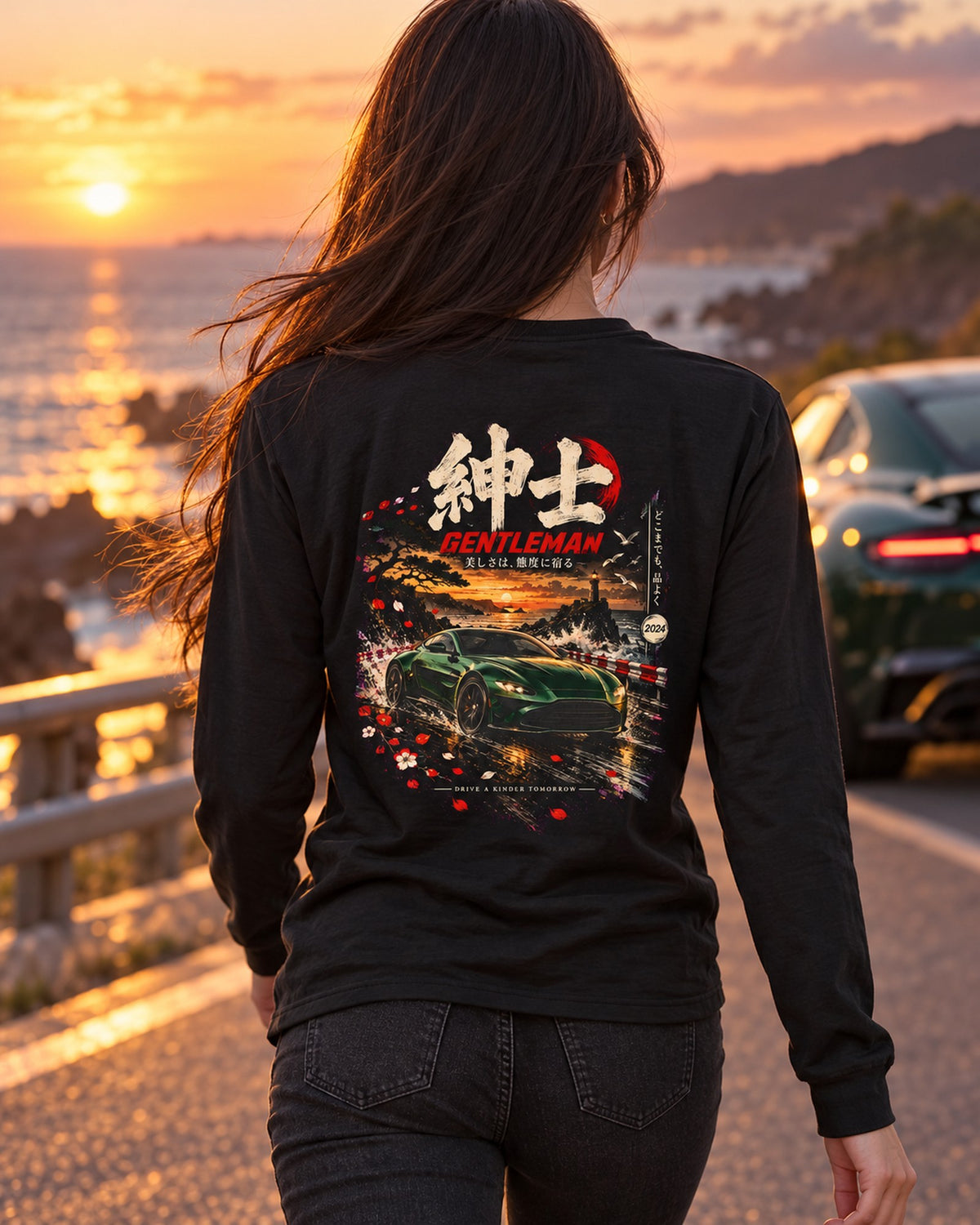 Aston Martin Vantage Gentleman Shirt, Hoodie & More Long Sleeve Black worn hero