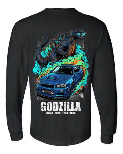 Nissan GT-R R34 Godzilla Long Sleeve T-Shirt