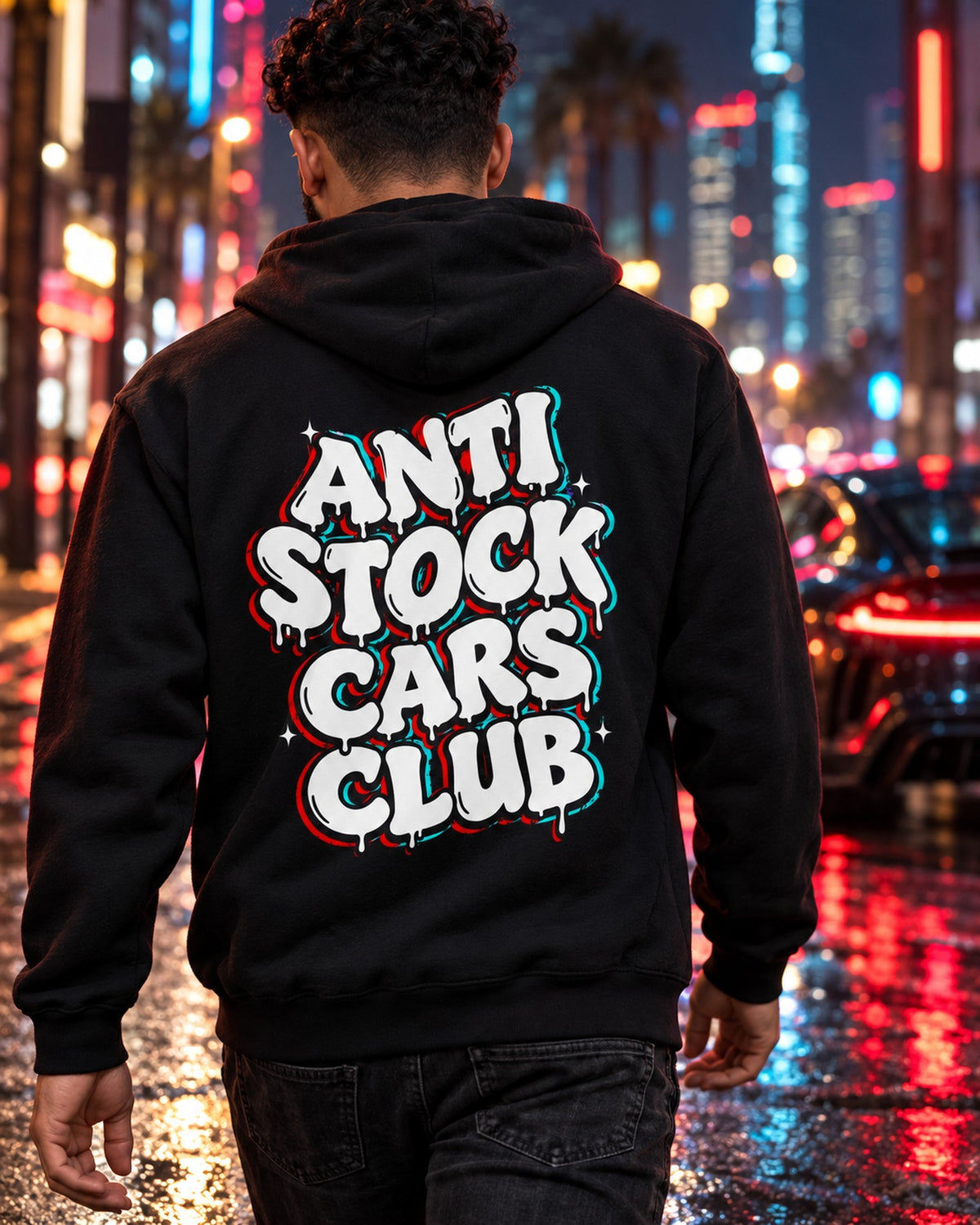 Anti Stock Cars Club Graffiti Shirt, Hoodie & More Pull Over Hoodie Black worn hero