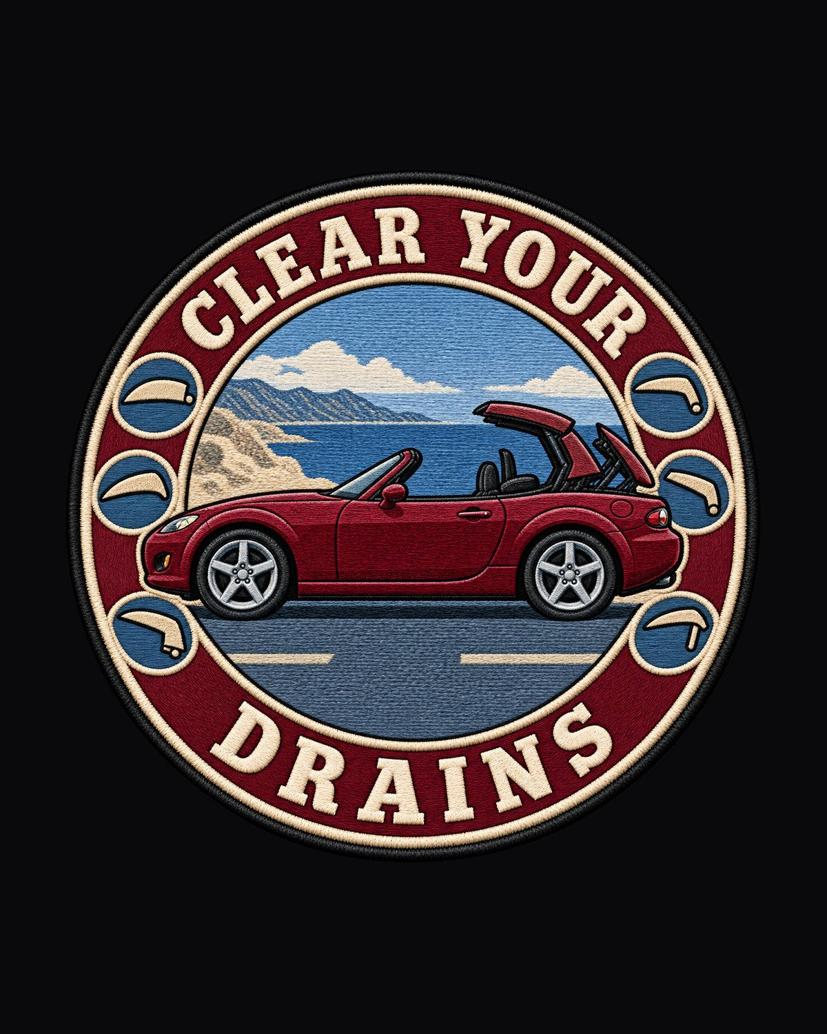 Mazda MX-5 NC Haunch Roundel Crest Shirt, Miata Gift design only